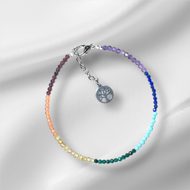7 Chakra natural stone bracelet 