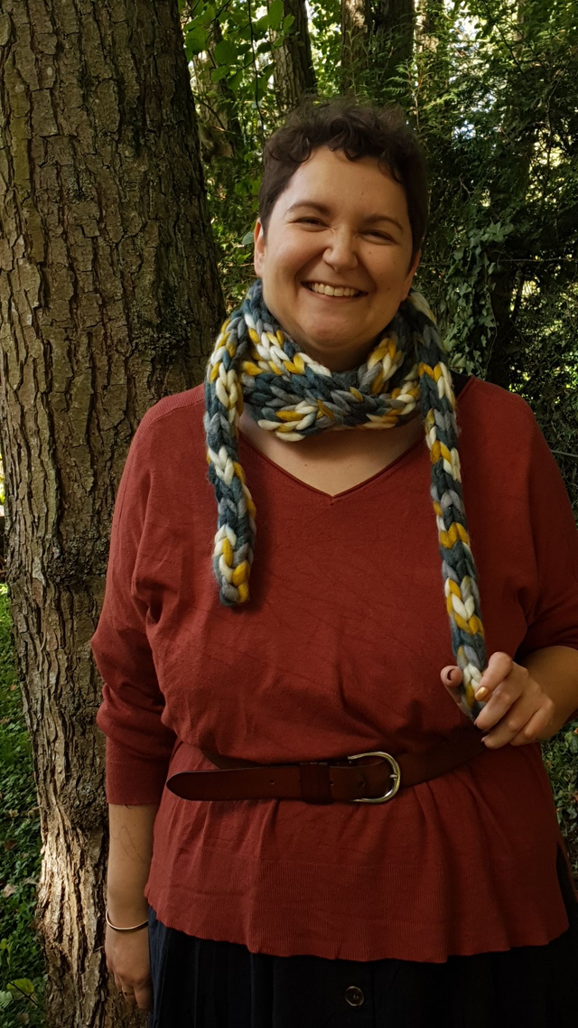 Echarpe tricotin multicolore