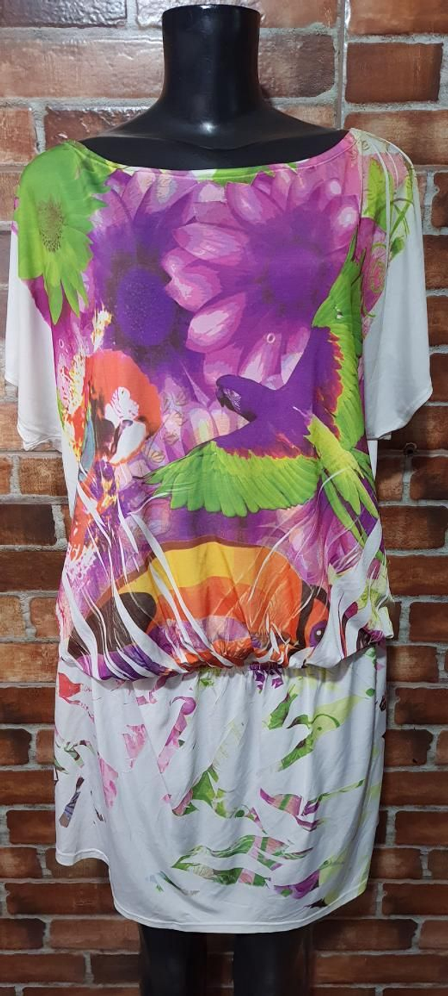 Vestido Malha Fria Estampado T/G