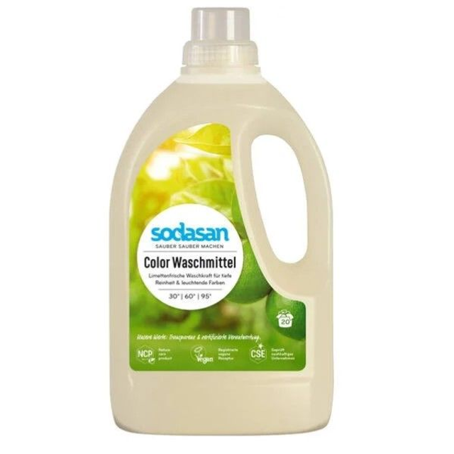 Sodasan Colorwaschmittel Limette, 1,5 Liter Flasche