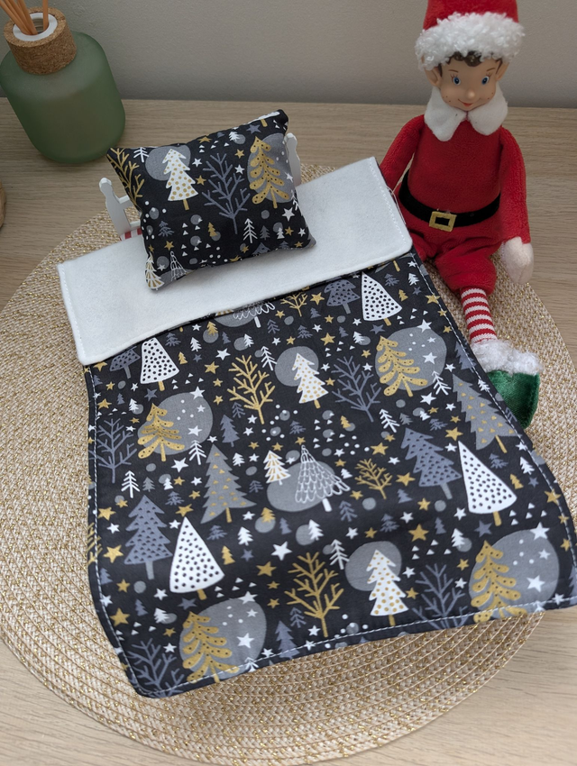 Parure de lit pour lutin farceur "noir, sapins"