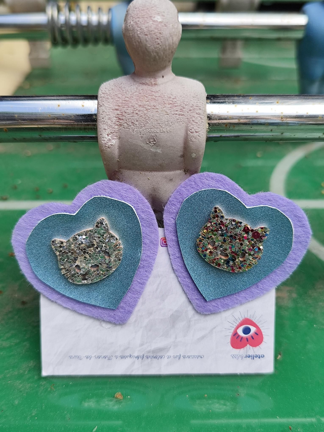 Clips à chaussures Atelier Bliss Kitty argenté