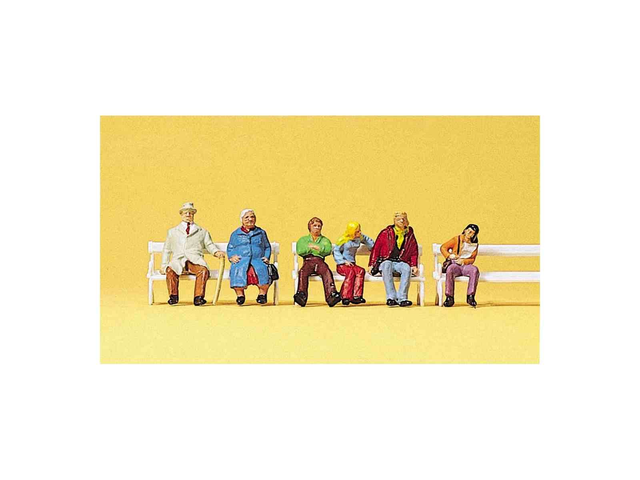 couple sur un banc Preiser 10027 H0