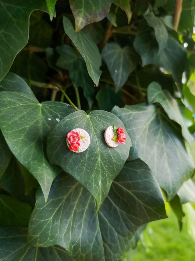 Collection Florale Jardin de Corail - Boucles d&#039;oreilles Céline