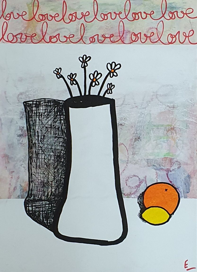 Love and flowers - Still life classical