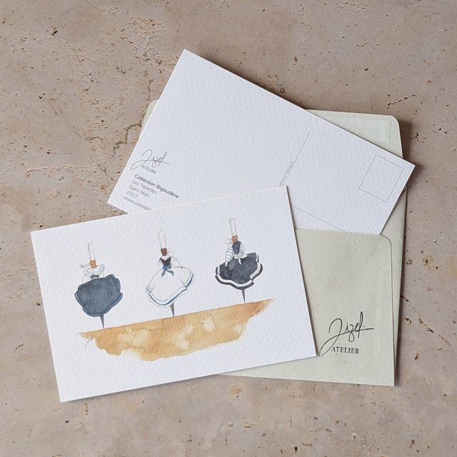 Carte postale - Bigoudène - Les Triplettes