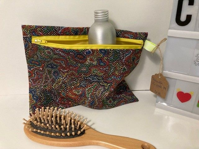 Pochette zippée M en coton