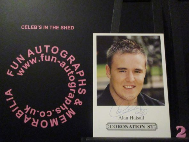 Alan Halsall (Tyrone Dobbs) Authentic Autographed Coronation Street 6x4 Cast Card (2)(SEE PIC)