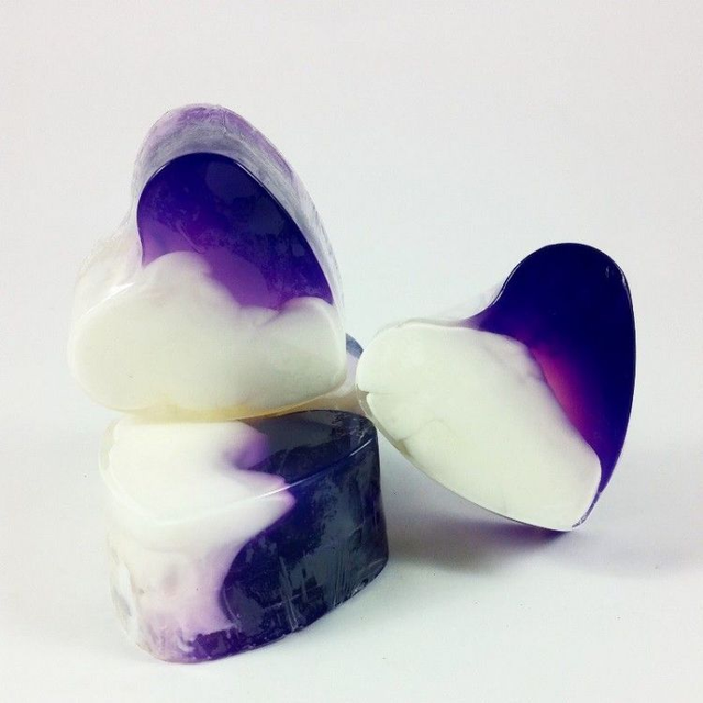 Savon cœur glycérine parfum Lavande