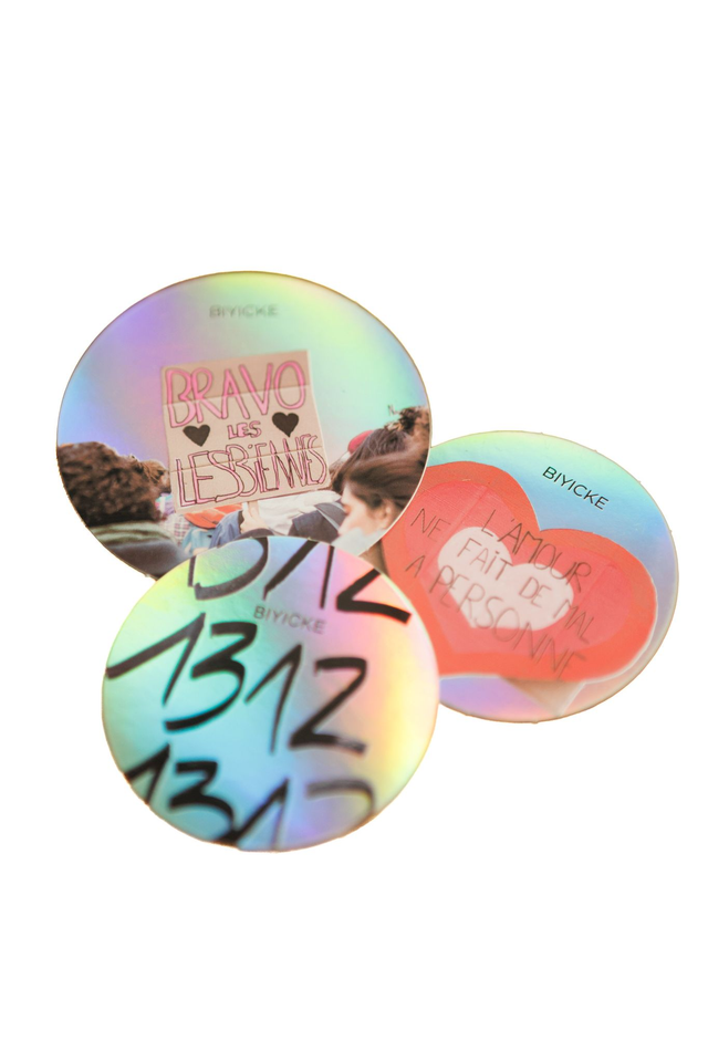 TRIO DE STICKERS HOLOGRAPHIQUES