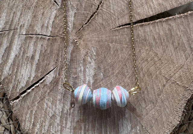 Collier 3 perles 