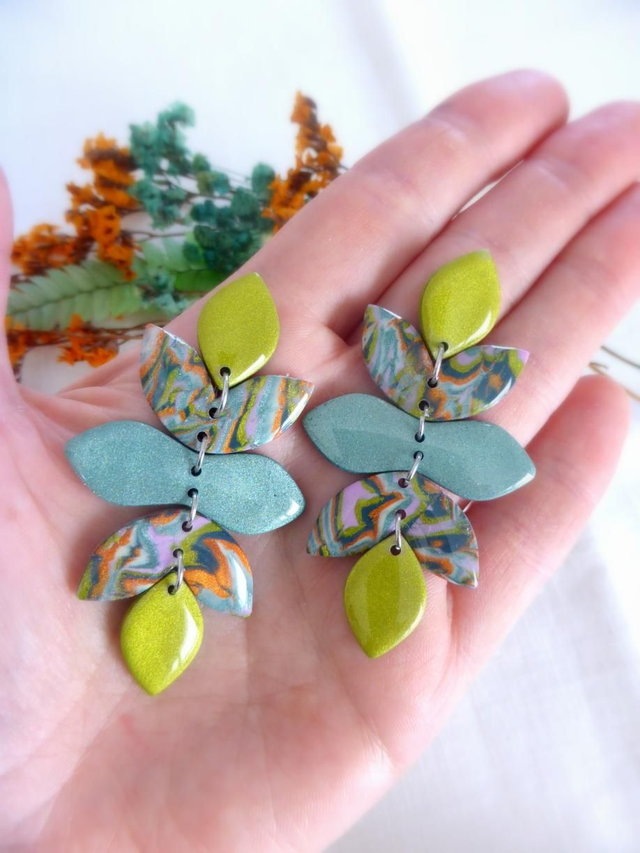 Boucles d'oreilles feuilles - Jungle Pop