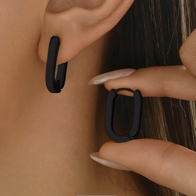 Black hoops rectangular