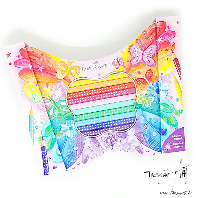FABER CASTELL - CRAYONS COULEUR PAPILLON PAR 20 METAL - FB084