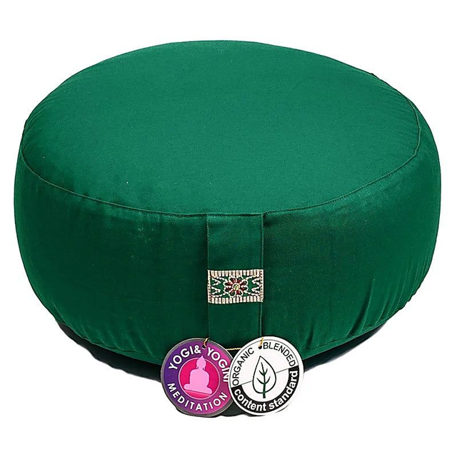 Coussin de meditation Coton BIO 33X17 VERT