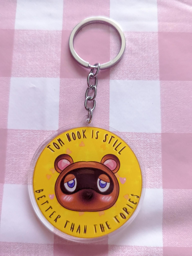 Anti tory keyring - eat the rich, british gifts, UK politics, gaming gifts, funny gifts, meme gifts, gamer gifts, anti capitalist