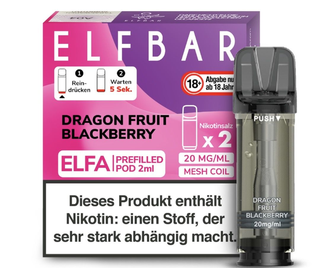 ELFBAR ELFA Prefilled Pods – Dragon Fruit Blackberry | 20 mg