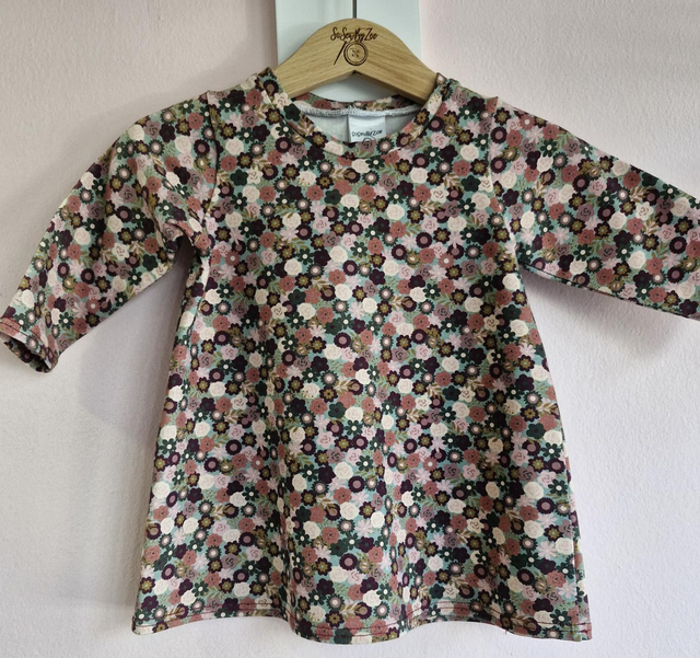 4-6 months Floral Dress with long sleeves