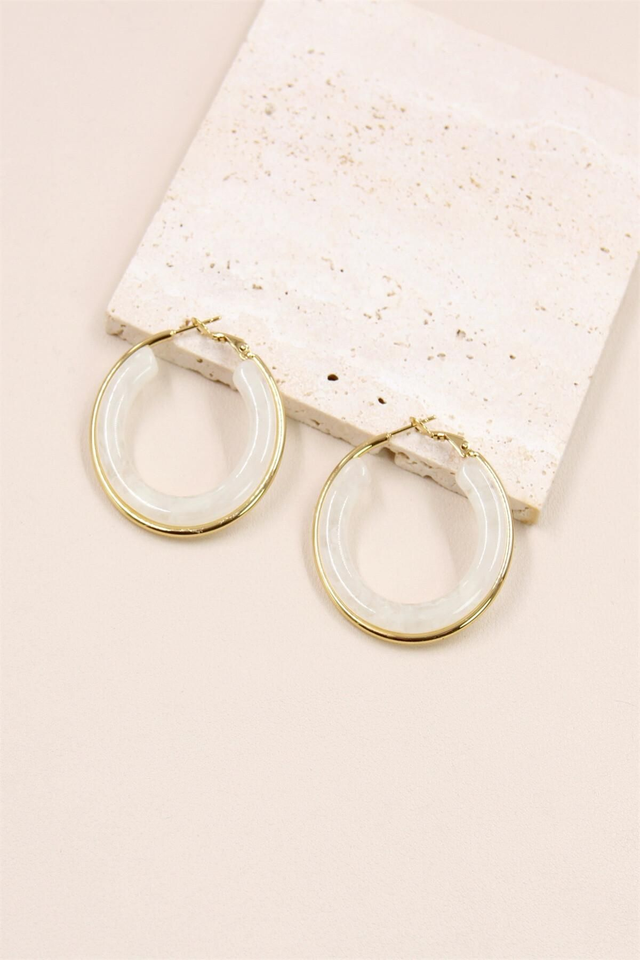 Boucles d'Oreilles Créoles Léopard blanc : Une Fusion de Style et de Durabilité