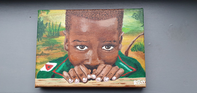 Seen by God, acryl on cotton