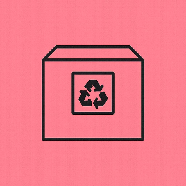 50 cardboard recycling stickers 