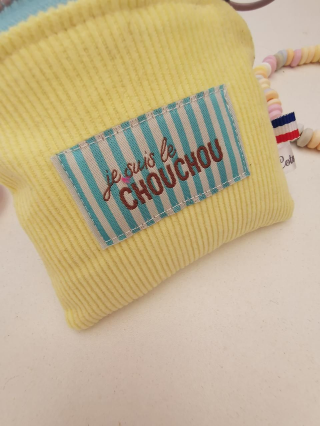 Porte-monnaie ELIOT velour jaune 