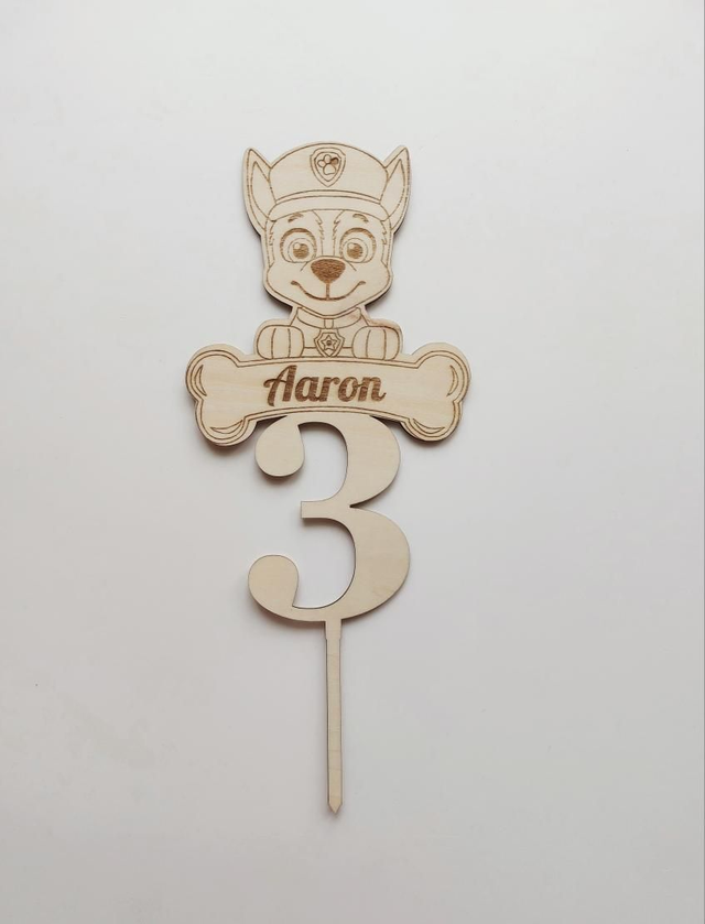 Cake topper &quot;shase&quot; Pat Patrouille 