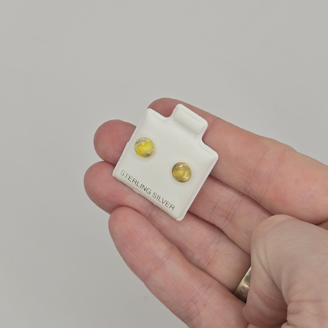 925 Studs with Seaglass from Berwickshire Scotland