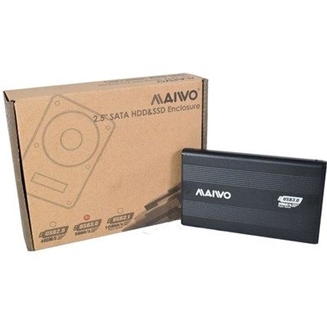 Maiwo USB 3.0 2.5&quot; External Hard Drive Enclosure - Black