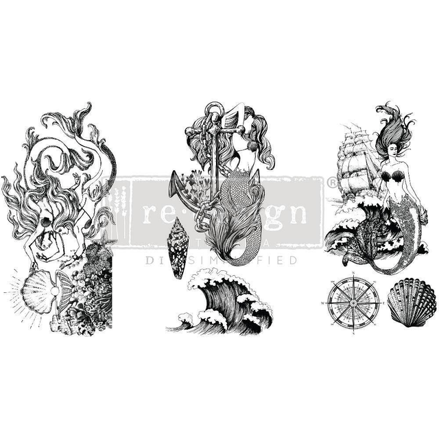 6x12 Resign Decor Transfer - Mermaid Treasure