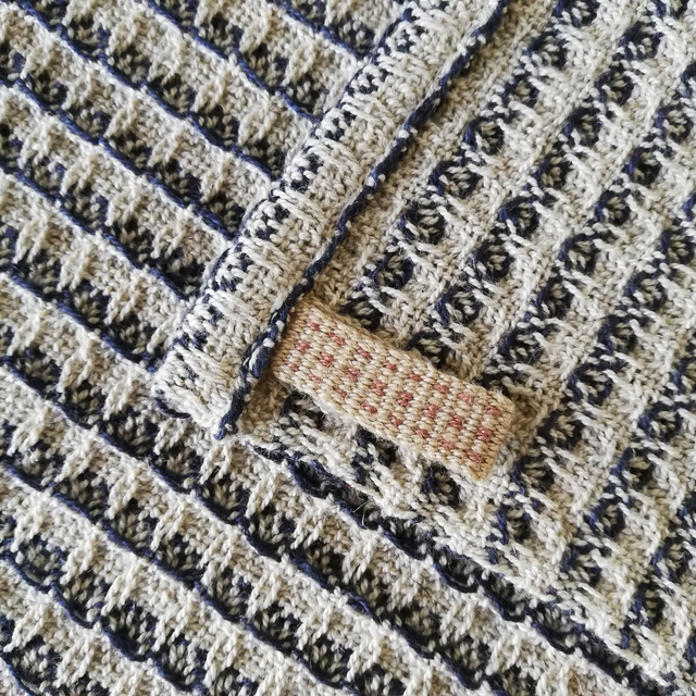 Lavette en coton-lin bio tissée main - 30x30cm 