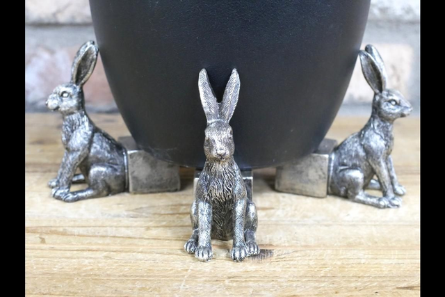 Silver Hare Pot Feet Set of 3