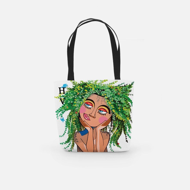 I-a.7  - Grand cabas " Et si j'étais une plante ? " à logo