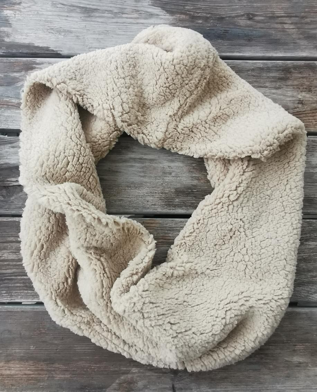 Double snood LUCIEN uni chamois