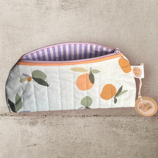 Grand plumier en coton matelassé 