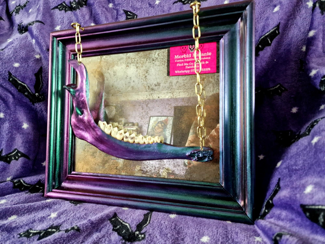 Deer Mandible Antiqued Mirror