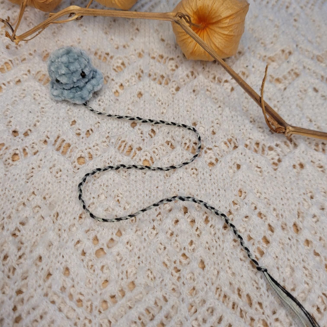 Marque page - Fluffy Poulpy - bleu ciel