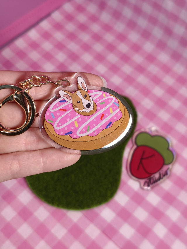 CORGI keychain - Toby Doughnut