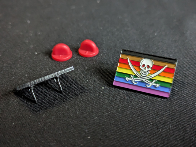 Pirate Flag - 8-Stripe Pride Soft Enamel Pin Badge