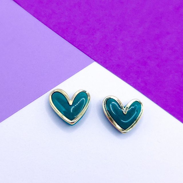 Emerald Heart Studs