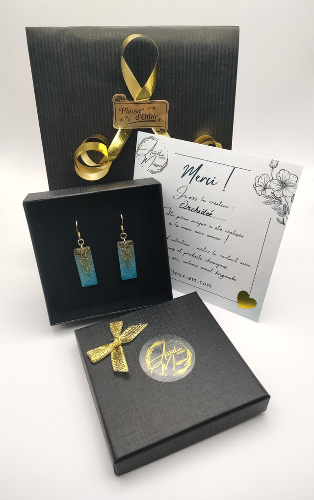 Boucles d'oreilles "Orchidée"