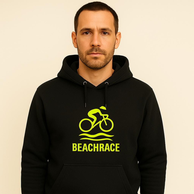Beachrace sweatshirt logo jaune fluo