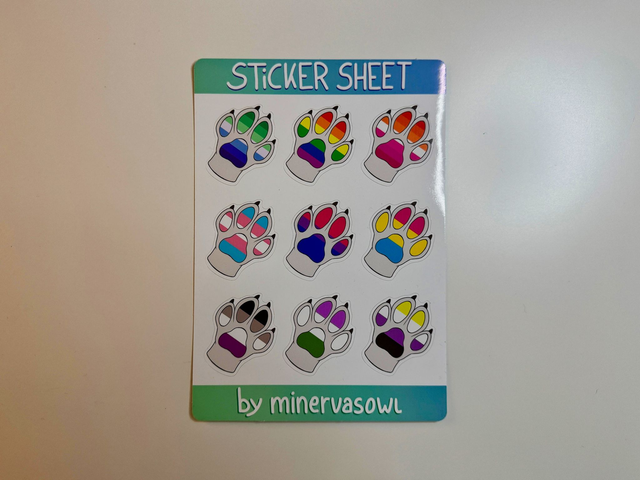 Pridepaw Stickersheet