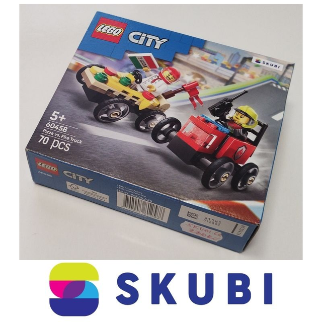 Lego City 60458 Závodní balíček: Rozvoz pizzy vs. hasičské auto