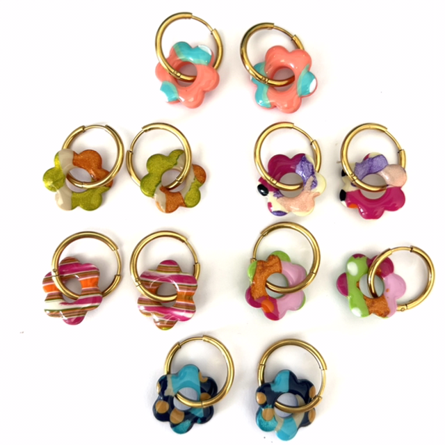 Boucles d’oreilles interchangeables avec créole 