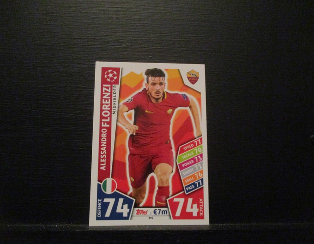 Alessandro Florenzi - UEFA Champions League Match Attax 2017/18 Original Trading Card #392