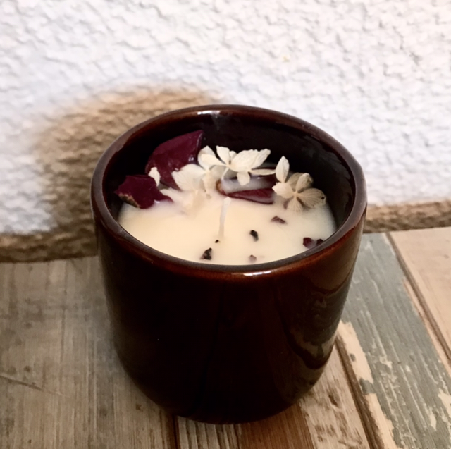 Bougie végétale parfum « Coquelicot »