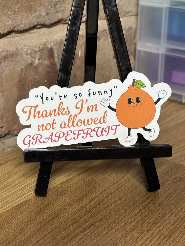 I&#039;m Not Allowed Grapefruit Sticker