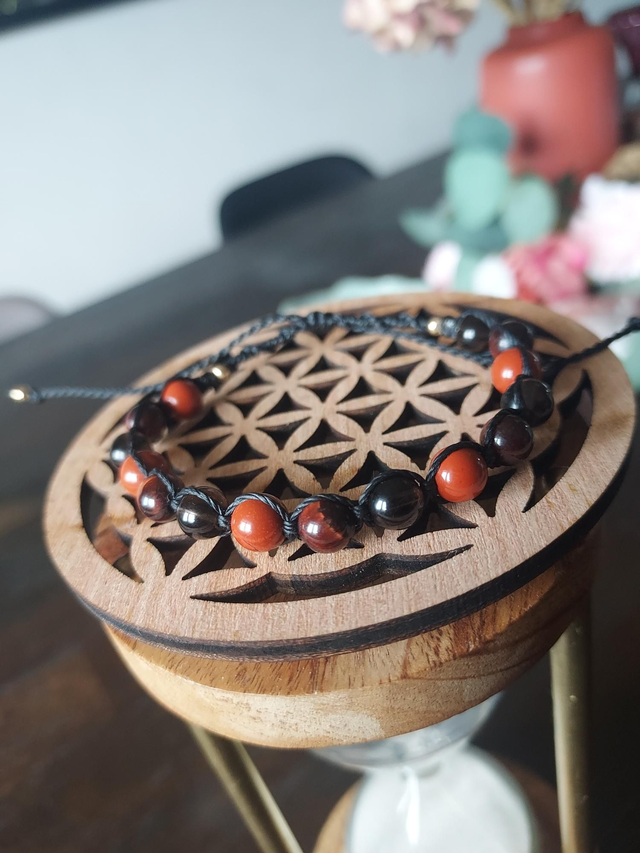 Œil de Taureau - Jaspe Rouge - Quartz Fumé 