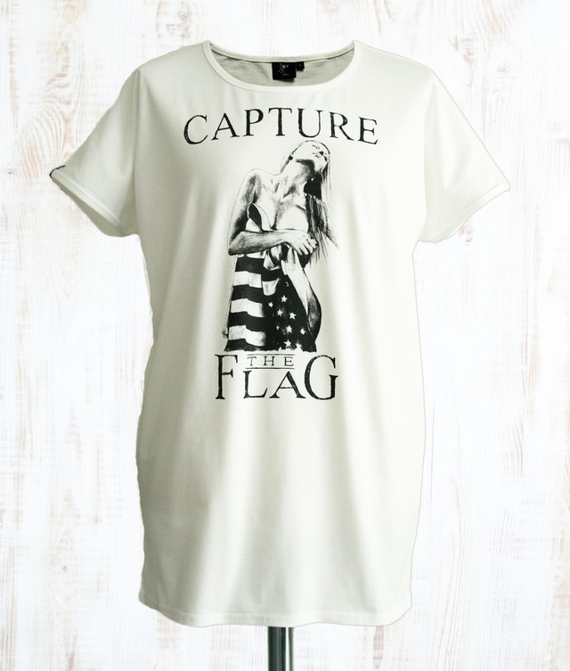 T-Shirt Capture The Flag 'Women Print' White